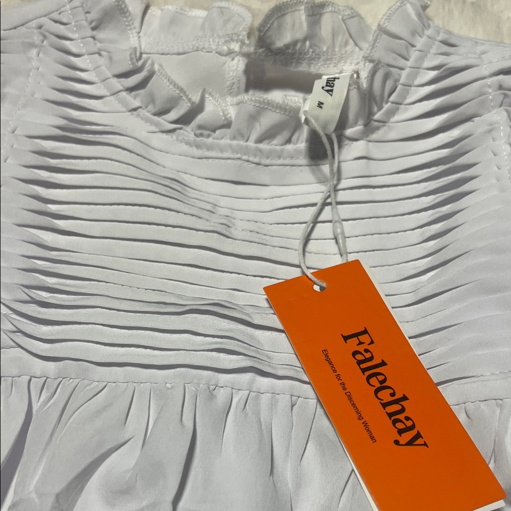 Falechay White Ruffled Blouse - Picture 2 of 4